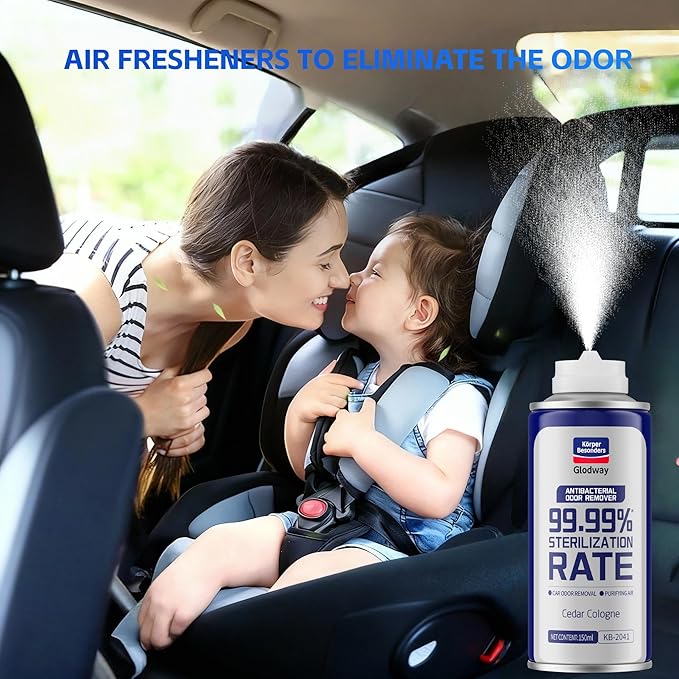 Glodway Whole Car Air Refresher,Odor Eliminator Remover Spray For Car,Cologne Strong Freshener With Odour Eliminator Technology,Long-Lasting Scent,6 Ounce(Pack of 1)