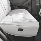 Leather Seat Cover for Tesla Juniper 2025 2026 Waterproof Seat Cover for Tesla Model Y (White-25 26)