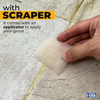 PentaUSA Tile Grout - Glitter Grout Tube, 6 Fl Oz Glitter Fast Drying Grout Paint, Shiny Grout Repair Kit - Renew Grout Lines in Bathroom, Kitchen, Countertops (180 ml, 6 Fl Oz) (Gold)
