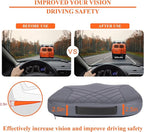kingphenix Premium Car Seat Cushion, Memory Foam Driver Seat Cushion to Improve Driving View- Coccyx & Lower Back Pain Relief - Seat Cushion for Car, Truck, Office Chair (Leather Dark Gray)
