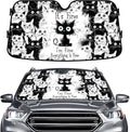 GENANY Cat Windshield Sun Shade for Car SUV Truck (55x30 Inches), Front Window Visor for Windows, Protector Blocks UV