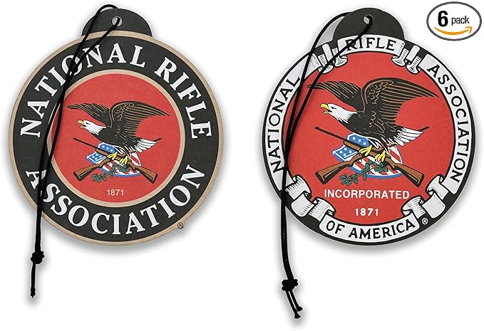 Elektroplate Officially Licensed National Rifle Association NRA (Classic Disk and Heritage Styles) Automotive Hanging Air Fresheners 3.6" for Vehicles | Artic Blast Scent 6-Pack