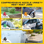 Foam Cannon Kit, 1L Bottle with 5 Pressure Washer Nozzle Tips & Turbo Nozzle, 1/4 Inch Quick Connector, 4000 PSI Max, Compatible with Gas Pressure Washers&Electric Pressure Washers