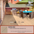 Liquid Rubber Polyurethane Deck Coating – 10X Stronger Than Traditional Deck Paint & Deck Stain – Flexible, Waterproof Sealant for Wood, Concrete & Plywood – Smooth Finish – Neutral Beige – 1 Gallon