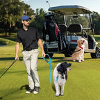 2 Pack Dog Seat Belt Tether for Golf Cart, Pet Dog Seat Belt Harness for Car, Adjustable Golf Dog Collar Leash for Golf Cart Pet Safety Protection to Prevent Accidental Injury