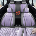 Coverado Automotive Seat Covers, Car Seat Covers Full Set, Purple Car Seat Cover, Car Seat Covers Front Seats Back Seat Cover, Waterproof Car Seat Cushion,Leather Seat Protector Fit for Most Cars