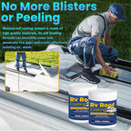 0.52Gal/69.28Fl.oz Liquid Rubber Rv Roof Coating White Waterproof Sealant Camper Roof Repair Solar Reflective Wooden Brush Putty Knife Nitrile Gloves Paint Roller Drywall Repair Tape