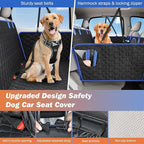 Back Seat Extender for Dogs, Dog Car Seat Cover for Back Seat Hard Bottom - Holds 330lbs Waterproof Back Seat Pet Cover for Dogs with Mesh Window & Pocket, Dog Hammock for Car, Small Truck, SUV