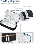 YOUSHARES Insulin Cooler Travel Case for Pen & Vials, Temperature Display Diabetic Medication Cooling Bag with Protective Ice Brick, TSA Approved Refrigerated Diabetes Supplies Carrying Organizer