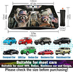 Socira Funny Rocking Raccoon Car Windshield Sun Shade Umbrella Foldable Rock Racoons Sunshade for Front Window Auto Windshield Sunshade Covers Car Accessories Gifts for Men Protect from Sun Rays Heat