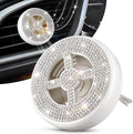 Car Fragrance Holder Compatible with Bath & Body Works Refills (Not Included), Air Freshener Vent Clip or Visor Clip, Refillable Scent Holder, Easy to Open Car Diffuser(White,Diamond)