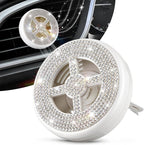 Car Fragrance Holder Compatible with Bath & Body Works Refills (Not Included), Air Freshener Vent Clip or Visor Clip, Refillable Scent Holder, Easy to Open Car Diffuser(White,Diamond)