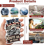 9Pcs USA 250th Anniversary Car Air Freshener, 1776-2026 Semiquincentennial Commemorative Hanging Ornament, Patriotic Double-Sided Scented Tablet, 2026 Independence Day Souvenir Gifts (Style 7)
