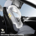 Nappa Leather Car Seat Covers Full Set, Gray Car seat Protector 5 Seats, Waterproof Car Seat Cushion, Universal Automotive Seat Covers Fit for SUV Truck Pick-up Sedan, Front and Rear