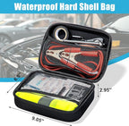 AUTODECO Roadside Emergency Kit Car Safety Kit with Jumper Cables Car Kits for Emergency, Black