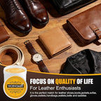 Leather & Furniture Repair Salve - Restorer, Conditioner & Polish for Couch, Car Seat, Bag, Boot | Prevents Cracking, Fading & Water Stains | UV Protectant for Leather, Wood, Vinyl - 8oz