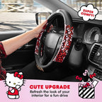 Hello Kitty Steering Wheel Cover, Official Sanrio Car Steering Wheel Cover with Easy Clip-on Car Air Freshener – Cute and Long-Lasting Hello Kitty Air Freshener for Car, Odor Eliminator, Fun Scents