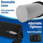 Seat Cushion, Lumbar Roll Support Pillow for Office Chair, Car, Gaming Chair, Memory Foam Back Cushion with Washable Cover for Relieving Back Pain & Improving Posture,Black