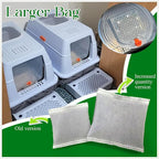 12 * 43g Larger Bag Activated Charcoal Odor Absorber Bags for Stainless Steel Litter Box with Lid, Natural Coconut shell Charcoal Bags, Absorb Odors/Control Damp from Pets/Keep Home Fresh