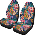 Car Seat Covers Elastic Front Seat Protectors Automotive Interior Accessories Mats Non Slip Scratch Proof Washable Bucket Pads（Tropical Flowers 59）