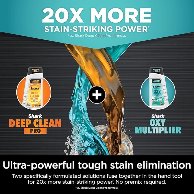 Shark StainStriker Portable Carpet, Upholstery & Area Rug Cleaner with Pet Mess Extractor, Stain & Odor Remover, Perfect for Car Interiors, White, PX201