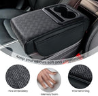 Car Armrest Center Console Cover with Cup Holder 2 Storage Box for Rear Seat Armrest Middle Console Cover 2.95 in Tall Relax Muscles Design, Ideal for Family Trips, Multi-Functional Center Console