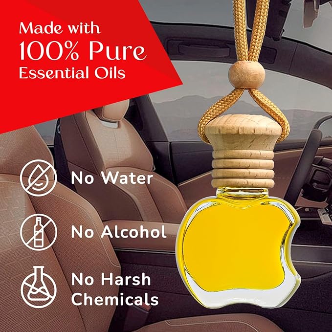Kabod Citrus Orange Car Air Freshener | Hanging Essential Oil Diffuser | Natural Odor Eliminator | Long-Lasting Fragrance | 10 ml