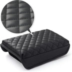 KMMOTORS Model y, Model 3 (2021-2024) Center Console Cover Quilting Black, Armrest Cushion, Console Protector, Vegan Leather (Black)