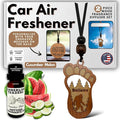 Personalized Car Air Freshener, Wood Diffuser and Fragrance Oil Set, Custom Message, Rearview Mirror Charm, Bigfoot Believe, Sasquatch, Auto Accessory for Men or Women (Cucumber Melon)