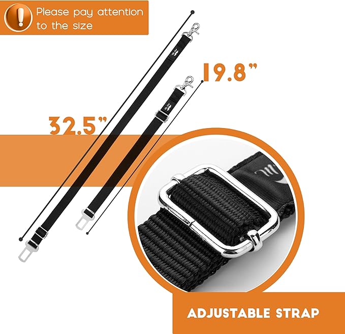 Mr. Pen- Adjustable Dog Seat Belt for Car, 2 Pack, Pet Safety Harness, Car Leash