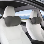 2 Pack Car Headrest Pillow for Neck Support, Breathable Ergonomic Design, Memory Foam Car Headrest Cushion Relieve Neck Pain, Universal Fit Cars SUV Sedan Home Office (Grey)