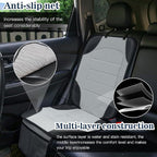 Sinvitron Car Seat Protector for Child Car Seat, Waterproof Car Seat Cover for Leather and Fabric Seats, 2 Mesh Pockets, Non-Slip Bottom, Thick Padding Cushion(1 Pack, Grey)