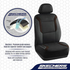 Skechers Memory Foam Car Seat Covers, Air Cool Mesh Thick Seat Covers, Car Seat Full Sets Airbag Compatible, Automotive Comfort for Most Cars,Vans,Trucks, SUVs,Brown