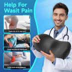 Lumbar Support Pillow for Office Chair Car Lumbar Pillow,Memory Foam Back Cushion with Breathable 3D Mesh Lumbar Support Orthopedic Backrest for Lower Back Pain Relief Ergonomic, LowerBackSupportBlack