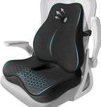 Seat Cushion,Lumbar Support Pillow for Office Chair,Memory Foam Coccyx Seat Cushion,Ergonomic Mesh Back Support Pillow,Office Desk Chair Cushion for Sciatica,Back&Tailbone Pain Relief,Black