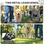 FURRYFECTION Plaid Dog Harness for Medium Dogs, Reflective No Pull Adjustable Pet Vest with Front Clip, Leash, Easy Control Handle and Seat Belt, Beige&White, M