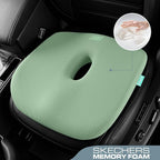Skechers Seat Cushion Memory Foam,Donut Pillow Office Chair Cushion for Tailbone Pain Relief,Butt Pillow for Office Chair,Car seat Cushion,Long Sitting Office Workers,and Car Drivers,Green