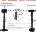 Tool Daily Dual-Function Undercarriage Cleaner with Swivel Wheel, Surface Cleaner for Pressure Washer, Underbody Car Wash Water Broom, 16 Inch, 4000 PSI