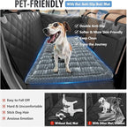 Backseat Dog Bed Non-Slip, Dog Bed for Car Back Seat Soft and Comfortable, Back Seat Pet Bed Mat for Travel, Pet Car Blanket for Backseat Extender and Seat Covers 51”X 23.5”Light Grey