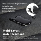 F-color SUV Cargo Liner for Dogs, Upgraded Extra Large Water Resistant Pet Cargo Cover Dog Seat Cover Mat for SUVs with with Bumper Flap for Full-Size SUVs Vans, Black