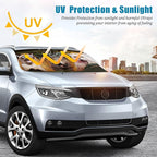 Funny Cat Car Windshield Sun Shade Foldable Sunshade Front Window Cover Sun Visor Protector Accessories (59x27.5 inches)