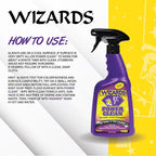 Wizards Mist-N-Shine Detail Spray and Power Clean Wheel and Tire Cleaner - ulti-Purpose High Gloss Finish Waterless Quick Detailer Spray for Glass, Chrome, Paint and Plastics - Non Caustic and No Acid