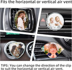 Custom Car Air Vent Clip with Photo, Personalized Crystals Picture Car Air Freshener Clips Interior Decoration