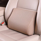 Memory Foam Lumbar Support Pillow for Car - Lower Back Support Cushion for Driving, Back Pain Relief for Car Seat, Office Chair, Wheelchair (Beige)