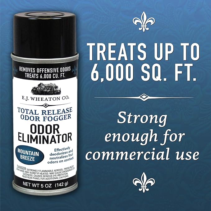 Odor Eliminator, Total Release Odor Fogger, 3 Pack, Effectively Deodorizes and Neutralizes Foul Odors on Contact, Mountain Breeze (5 OZ).