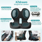 Ergonomic Seat Cushion,Office Chair Cushion with Lumbar Support Pillow,Car Orthopedic Seat Cushions,Designed for Sciatica,Tailbone,Back Pain Relief,for Office,Car,Truck,Home,Desk Chair