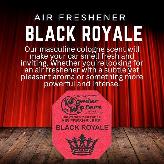 Wonder Wafers 75 count Air Fresheners Individually Wrapped, Black Royale Fragrance