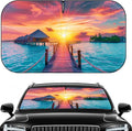 Car Windshield Sun Shade - Foldable Car Sun Shade Windshield for Front Window, Reflector Sunshade Offers Ultimate Protection for Cars Interior (55.2 x 31.5 in)