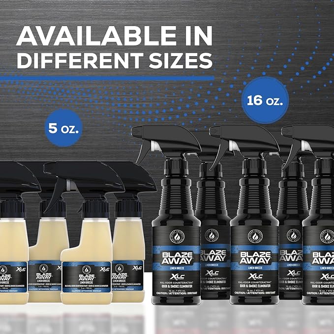 Blaze Away Commercial Air Freshener & Odor Eliminator for Strong Odor - Industrial-Grade Room Spray & Room Deodorizer for Home, Car, Smoke & Pet Odors - Long-Lasting Odor Absorber, Room Fresheners