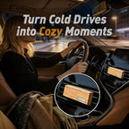 4 Packs Amber Vanilla Scented Natural Wood Vent Clips,【Luxury Winter Cozy Drive】 Car Scents Air Freshener Refills, Long Lasting Fragrance Diffuser, SUV Essentials Gift for Women
